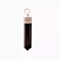 Black Tourmaline Schorl Pendant For Necklace: Reiki Energized Natural Crystals, Good Luck Healing Charm (11327)