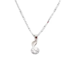 Fashion Necklace 'Glowing Crystal': Designer Locket Pendant with Glittering Stone (30135)