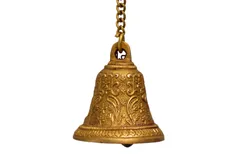 Brass Hanging Bell: For Home Temple, Door, Hallway, Porch Or Balcony; Unique Décor Gift (10783A)