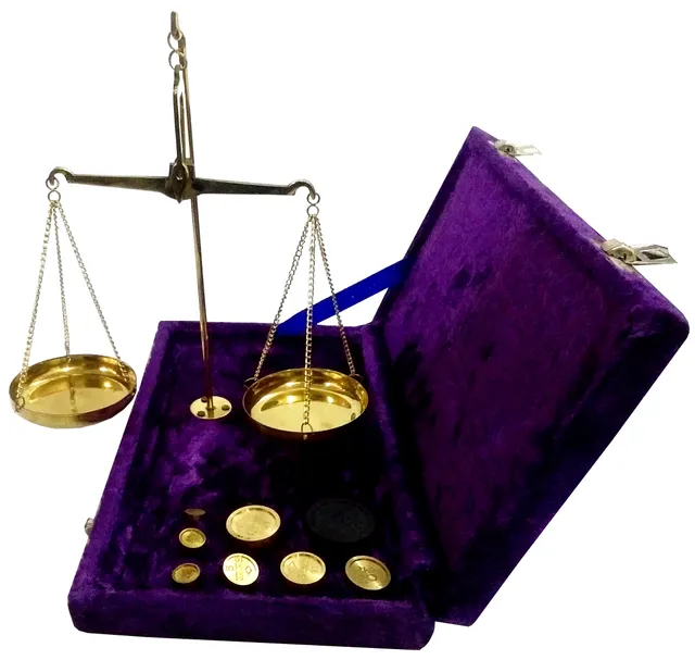 Brass Weighing Scale: Apothecary Weigh Balance Vintage Tarazu (11890)