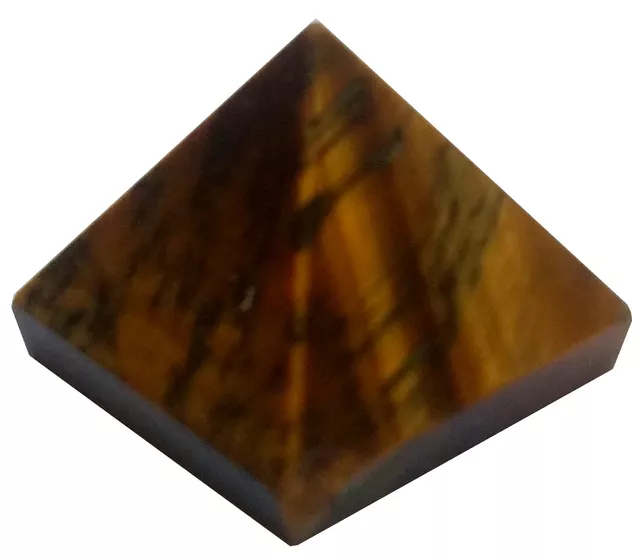 Tiger Eye Stone Pyramid: Reiki Healing Divine Spiritual Crystal (11931)