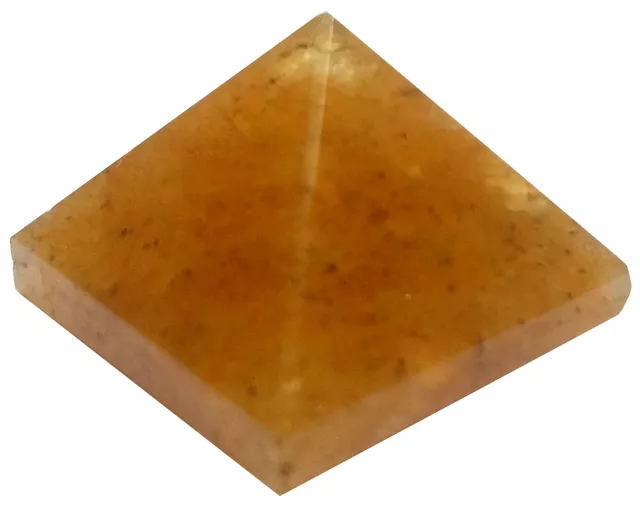 Yellow Agate (Angoori Aqeeq) Stone Pyramid: Reiki Healing Divine Spiritual Crystal (11938)