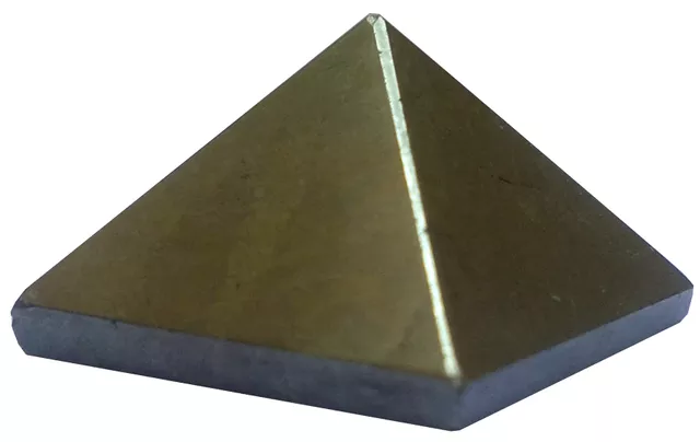 Black Obsidian Stone Pyramid: Reiki Healing Divine Spiritual Crystal (11939)