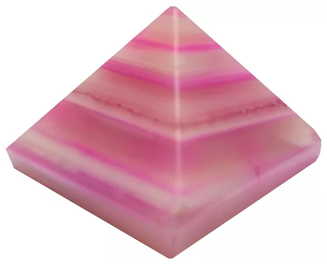 Pink Onyx Stone Pyramid: Reiki Healing Divine Spiritual Crystal (11940)