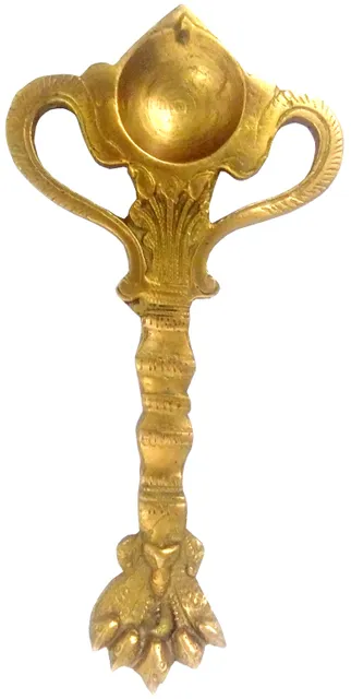 Brass Aarti Hawan Pooja Spoon, Sheshnag: Hindu Puja Accessory (11970)