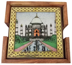 Pinewood Gemstone Coasters (Set of 6): Taj Mahal (10716A)
