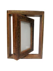 Wooden Photo Frame: Double Sided Rotating Picture Frame for 2 Photos (12031)