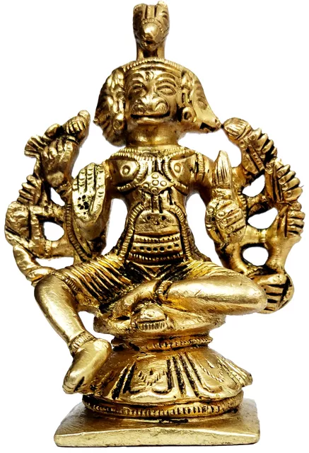 Brass Idol Panchmukhi Hanuman: Collectible Statue for Home Temple (12071)