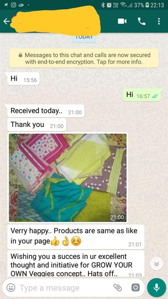 Very happy. Products are same as like in your page good and super. Wishing you a success in your excellent thought ant initiative for grow your own veqqies concept hast off.  - Reviewed on 14-Dec-2018