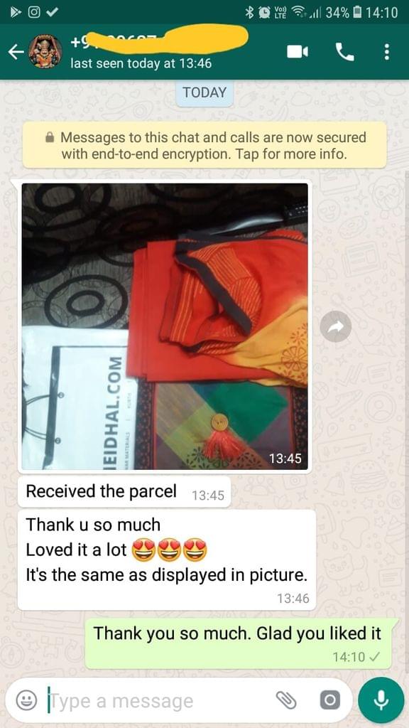 Received the parcel.. Thank you so much.. Loved it a lot.. It's the same as displayed in picture. - Reviewed on 02-Feb-2019