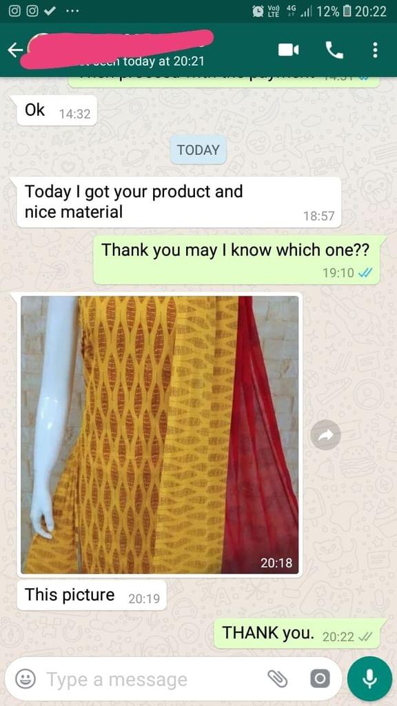 Today i got your product... And nice material. -Reviewed on 03-May-2019