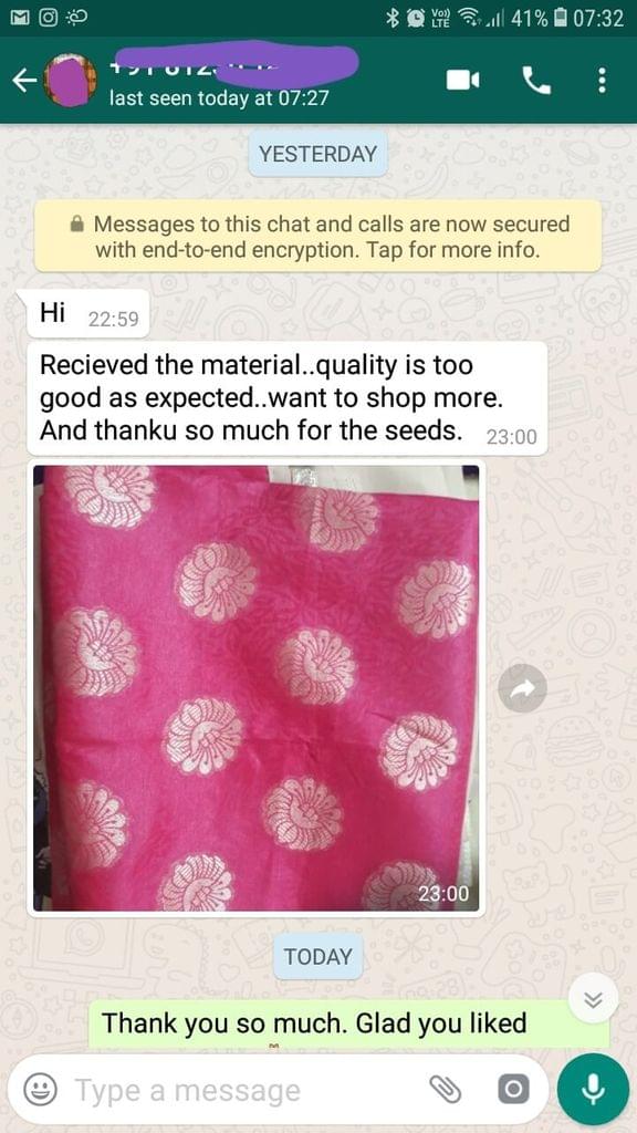 Received the material... Quality is too good... As expected... Want to shop more... And thank you so much for the seeds.  -Reviewed on 09-Jul-2019