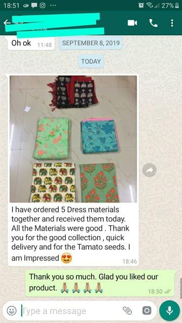 I have ordered 5 materials together and received them today. All materials were good. Thank you for good collection and quick delivery. I am impressed. -Reviewed on 12-Sep-2019