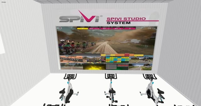 Indoor Cycling Theatre Combo Offer with SPIVI Virtual Cycling system