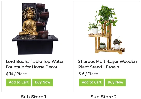Create multiple sub-stores for selling home decor online using StoreHippo ecommerce platform.