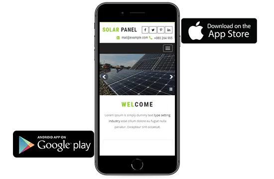 StoreHippo ecommerce platform helps in building Android and iOS mobile apps for online solar panels & solar products store.