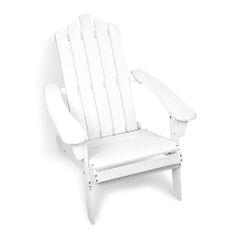 Adirondack Foldable Deck Chair - White