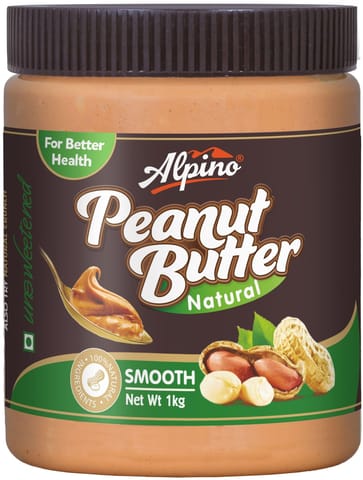 Alpino Natural Peanut Butter Smooth (Unsweetened / Gluten Free / Non-GMO / Vegan)