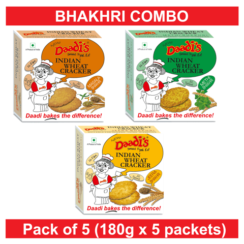 Bhakri 180g (Pack Of 3) (Methi 1, Masala 1, Jeera 1)