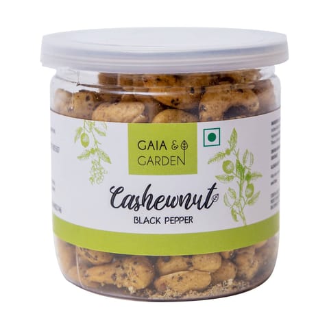 Black Pepper Cashew Nuts 200g - Gaia & Garden