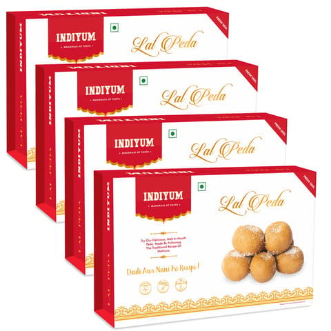 Lal Peda - Indiyum | Indian Sweets 400gm (2 X 200gm)