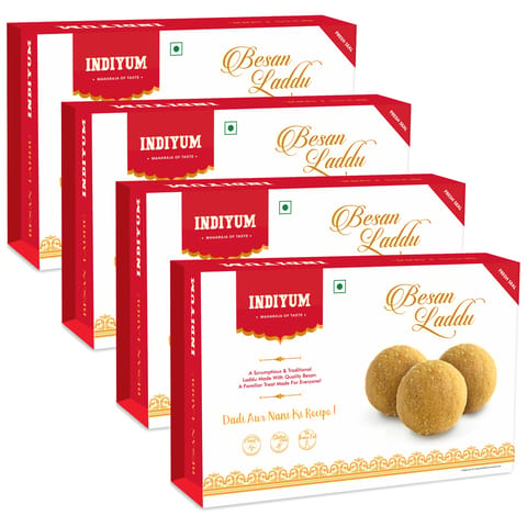Besan Laddu - Indiyum | Indian Sweets 400gm (2 X 200gm)