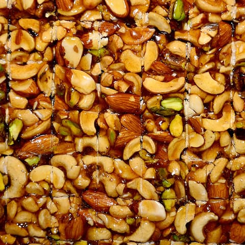 Dry Fruit Mix Chikki in Container
