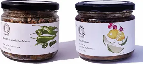 Chopped Green Chilli Pickle And Mixed Pickle Combo