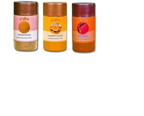 Spices Combo - Coriander Powder, Turmeric Powder, Red Chilli Powder