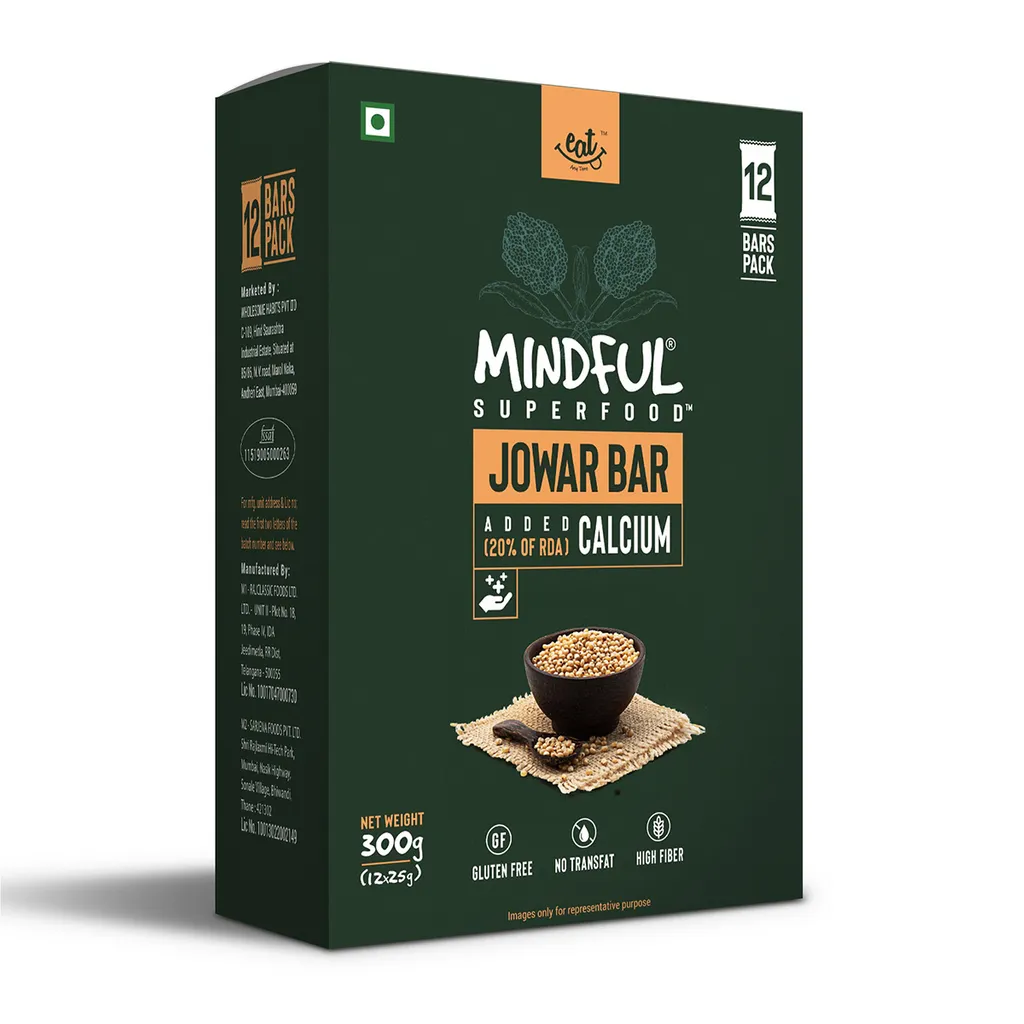 Jowar Millet Granola Bars With Dark Chocolate Flavor