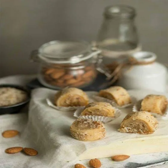 Flaky Almond Turkish Roll