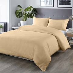 (QUEEN)Royal Comfort Bamboo Blended Quilt Cover Set 1000TC Ultra Soft Luxury Bedding - Queen - Oatmeal