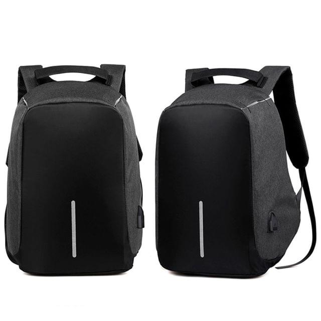 NEW Anti Theft Backpack Waterproof bag School Travel Laptop Bags USB Charging - Black
