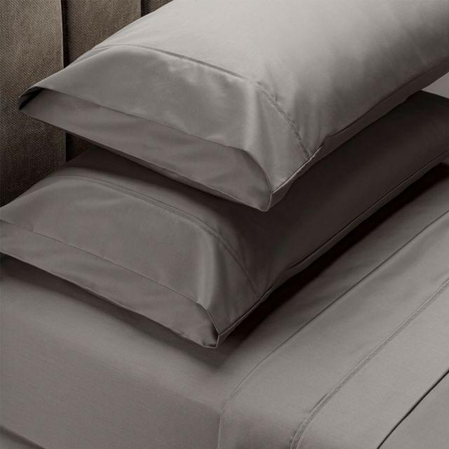 RC Bed Sheets Set 1000TC Soft Touch Cotton Blend Flat Fitted King - Charcoal