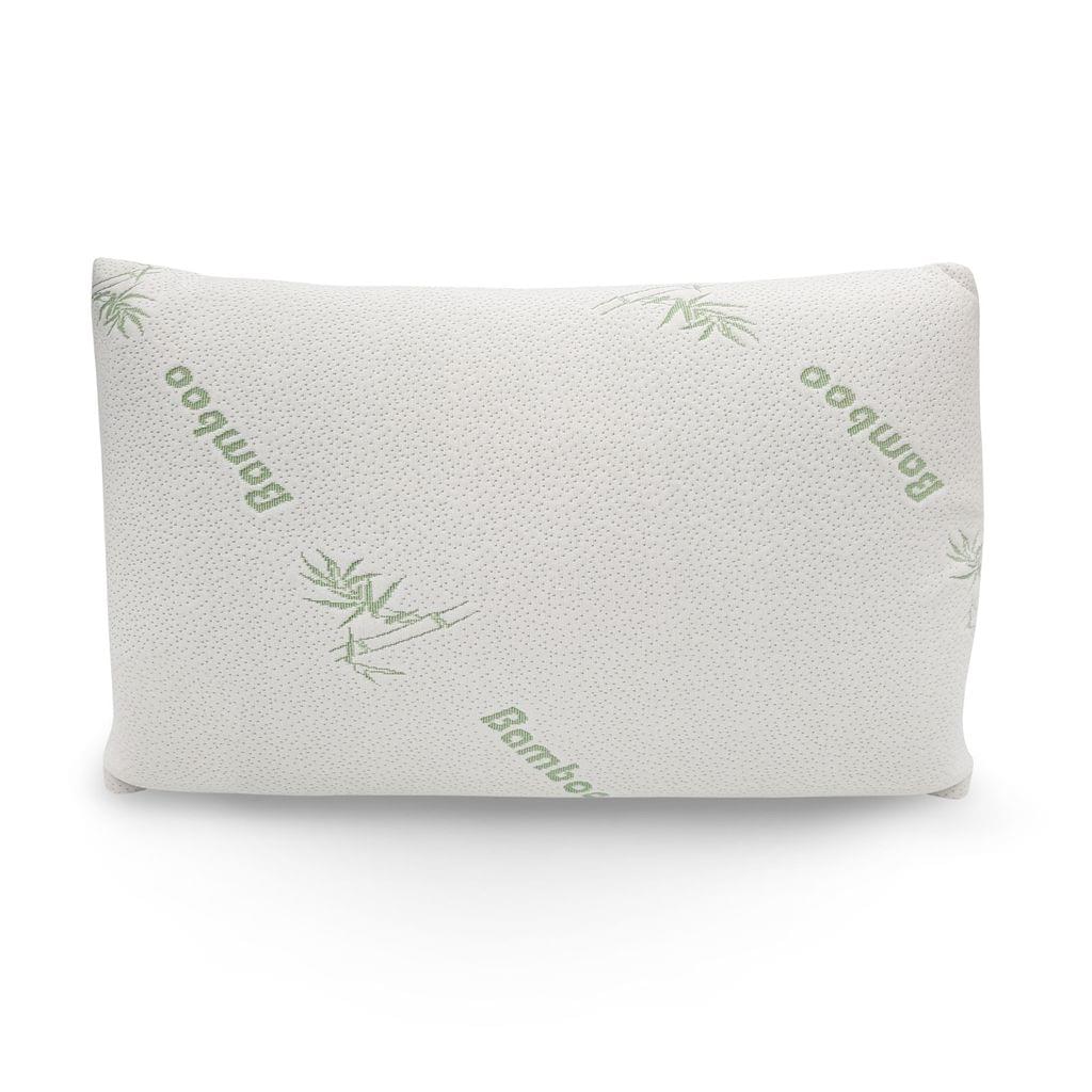 Memory Foam Pillow Bamboo Covered Ultra Soft Hypoallergenic Removable Zip Cover