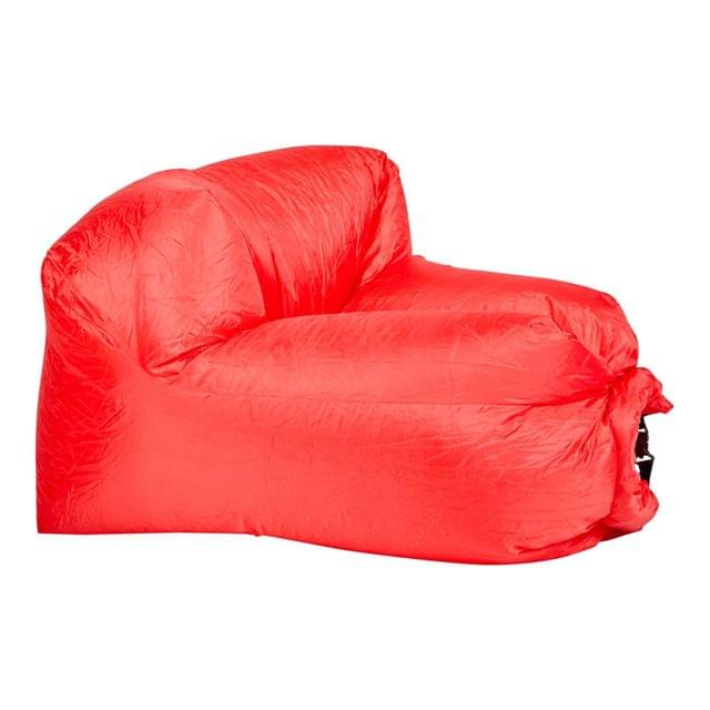 Inflatable Air Lounger for Beach Camping Festival Outdoor Lazy Lounge Chair - Red