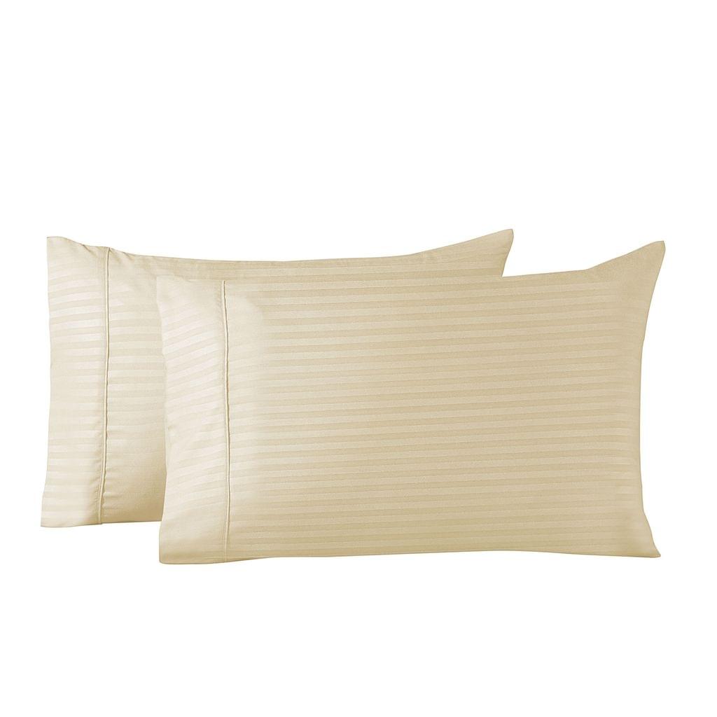 Royal Comfort Twin Pack Pillowcases Cooling Bamboo Blend Ultra Soft 51cm x 76cm - Sand