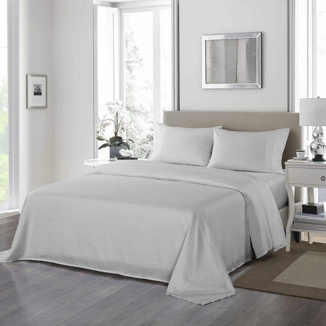 Royal Comfort 1200 Thread Count Sheet Set 4 Piece Ultra Soft Satin Weave Finish - King - Silver