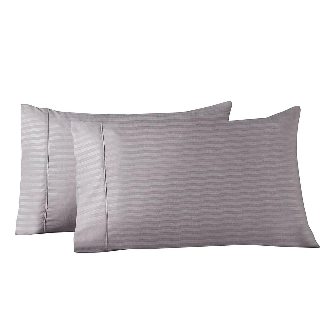 Royal Comfort Twin Pack Pillowcases Cooling Bamboo Blend Ultra Soft 51cm x 76cm - Charcoal