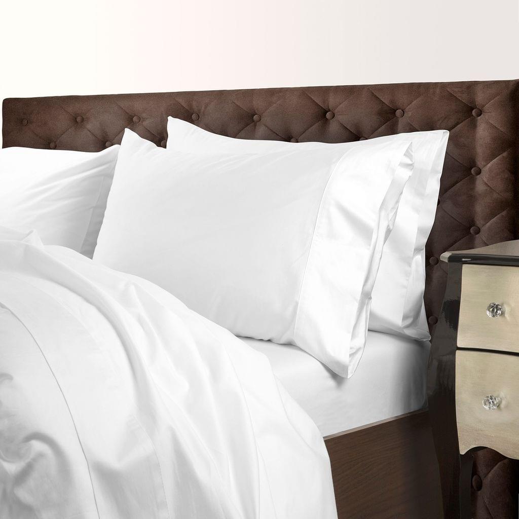 Royal Comfort 1000 Thread Count Cotton Blend Quilt Cover Set Premium Hotel Grade - Queen - White
