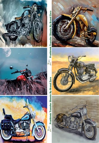 Brand Zero Pratibimb Transfer Sheets - Vintage Bikes 1 Brand Zero Pratibimb Transfer Sheets - Vintage Bikes 1