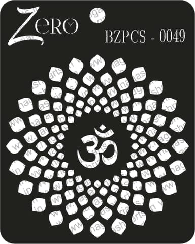 Brand Zero Pratibimb Craft Stencil - Code: BZPCS-0049 - Om Background Stencil