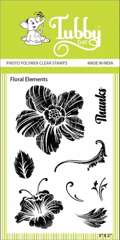 Tubby Clear Stamps - Floral element