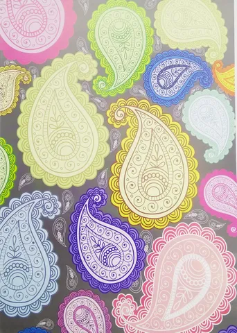 A4 Pattern Paper For Paper Crafts - Paisley , Pack of 10