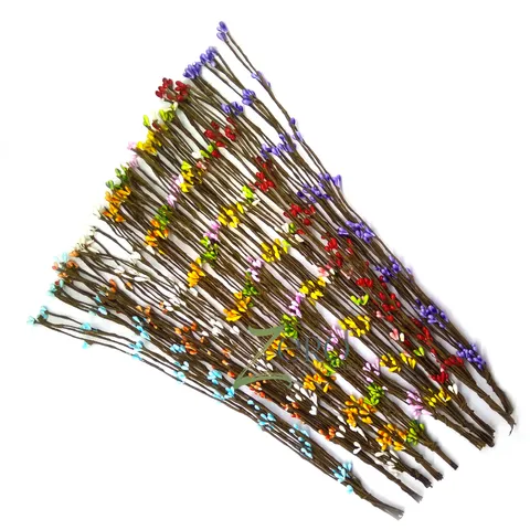 Bunch of 100 Pcs Two Tone Pollan Sticks - 10 Pcs Each In10 Assorted Colors