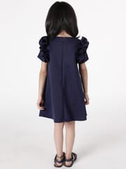 Blue Ruffle Wildflower Dress