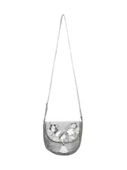 Silver 3D Sling Bag