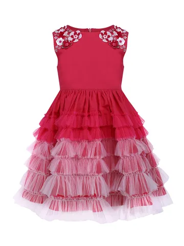 Shaded Cherry Fleur Dress