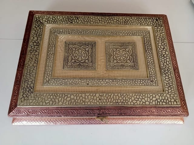 Intricately carved metal covered wooden casket - ideal for gifting to your loved ones