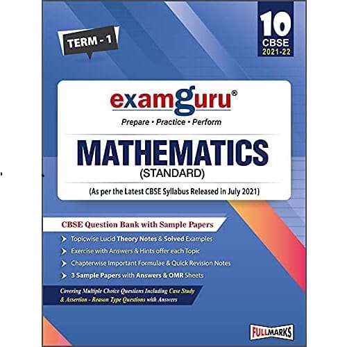 Examguru - Mathematics (Standard) - Question Bank - Term 1- Class 10 - Full Marks Publication ( Session 2021-22)